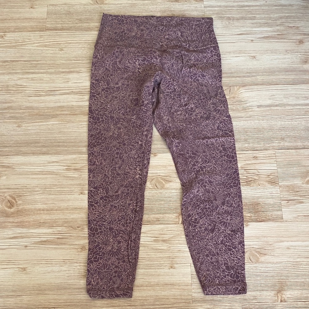 lululemon athletica Mauve / light purple Floral Leggings